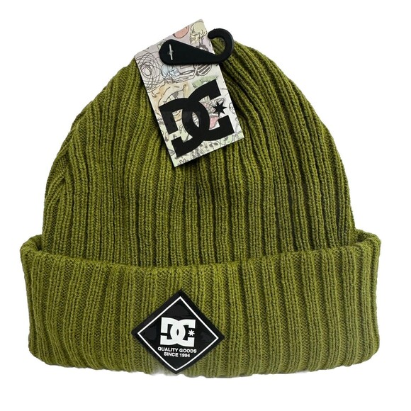 DC Unisex Beanie Hat Green One Size New - Picture 1 of 7